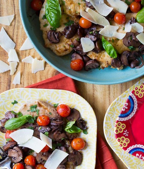 Chicken Marsala Recipe with Tomatoes and Basil