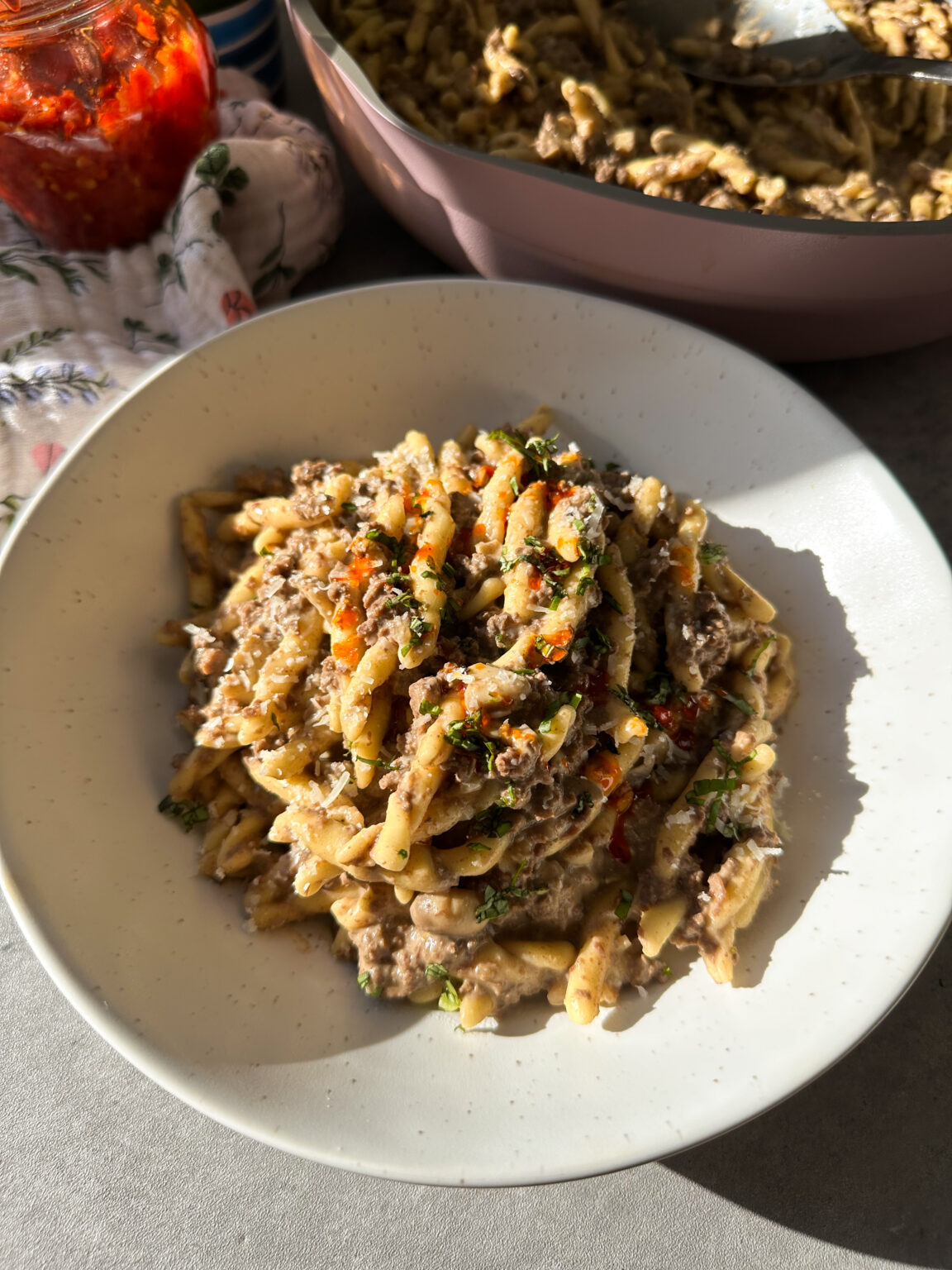 Макароны с мясом